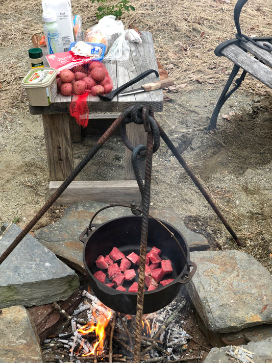 Rebar Cooking tripod