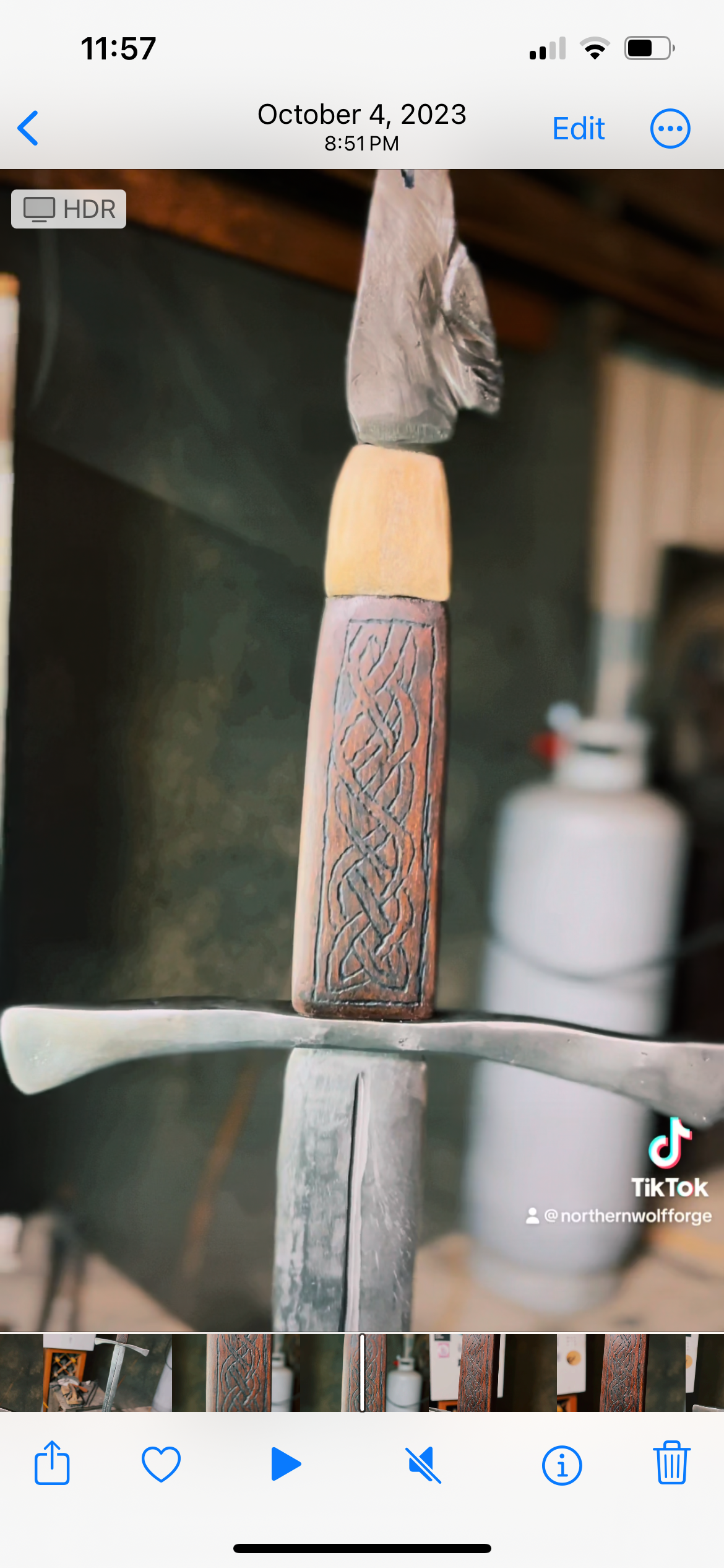 Custom hand forged swords